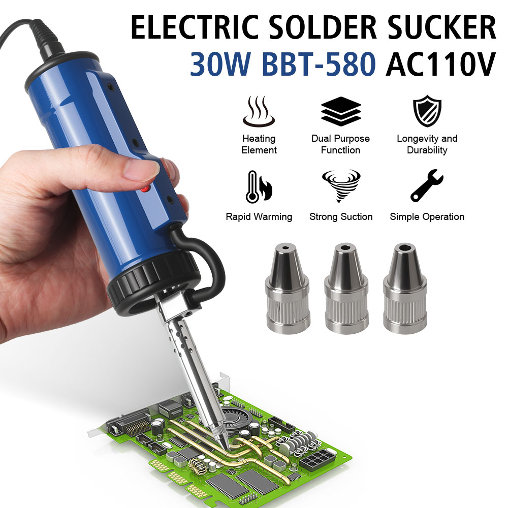 Remove Pump with 3 Suction Noz - đánh giá và giá Desoldering Pump Electric Vacuum Station