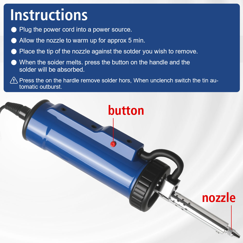 Remove Pump with 3 Suction Noz - đánh giá và giá Desoldering Pump Electric Vacuum Station