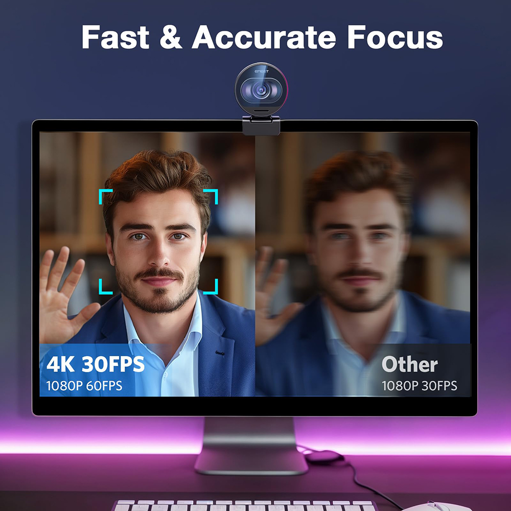 4K Webcam EMEET S600 SmartCam  - đánh giá và giá 4K Microscope Camera Sony Sensor